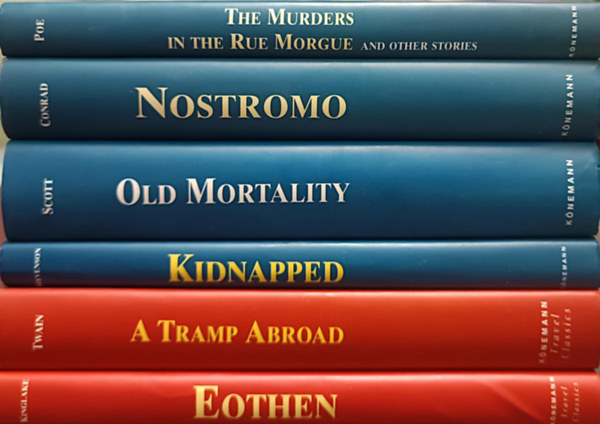Mark Twain, Edgar Allan Poe, Joseph Conrad, Walter Sir Scott, Robert Louis Stevenson, Alexander Kinglake: Angol nyelvű könyvcsomag antikvár