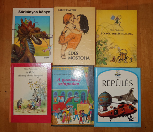 Mihail Pljackovszkij, Lányiné Garai Katalin, Lakner Artúr: 6 nagyalakú klasszikus gyerekkönyv: Sárkányoskönyv, A sün, akit meg lehetett simogatni, A gazdaság színpadán, Repülés, Tücsök Tóbiás naplója, Édes mostoha antikvár