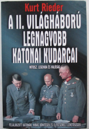 Kurt Rieder (Géczi Zoltán): A II. világháború legnagyobb katonai kudarcai (Mítosz, legenda és valóság) antikvár