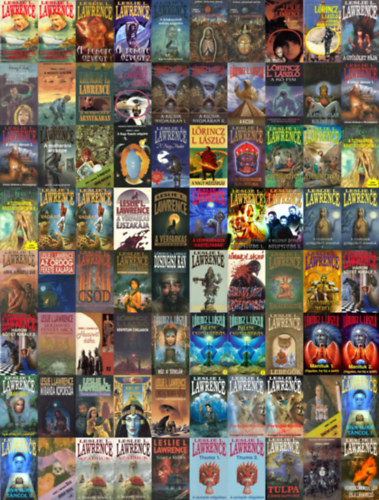 Lőrinc L. László (Leslie L. Lawrence), Leslie L. Lawrence, Lőrinc L. László: 63 db Leslie L. Lawrence kötet (63 mű 80 kötetben): A fekete anya kígyója I-II + A fekete özvegy 1-2 + A felakasztott indián szigetén + A föld alati piramis 1-2 + A gonosz és a fekete hercegnő + A gyilkos mindig visszatér + A gyűlölet fája + antikvár