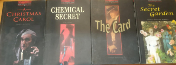 Charles Dickens, Tim Vicary, Frances Hodgson Burnett, Arnold Bennett: 4 db Oxford Bookworms 3: A Christmas Carol + Chemical Secret + The Card + The Secret Garden antikvár