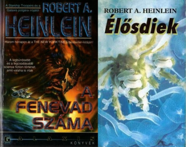Robert A. Heinlein: 2 db Robert A. Heinlein sci-fi regény: A ​fenevad száma + Élősdiek antikvár