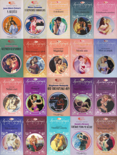 Sandra Brown, Susan Connel, Leanne Banks, Victoria Leigh, Patt Bucheister, Gail Douglas, Elizabeth Barrett, Stephanie Richards, Suzanne Forster, Billie Green, Peggy Webb, Jeanette Darwin, Jennifer Dale, Helen Conrad, Nina Coombs, Diana Morgan, Patricia Burroughs, Joan Elliott Pickart, Kasey Adams, Helen Mittermeyer: 20 db Vörös Rózsa romantikus regény: A rejtély + A szenvedély birodalma + A titoktartó + Édes elszámolás + És közbeszól a szerelem + Gyengéd rapszódia + Karnyújtásnyira az égbolt + Magánügy + Mérték után + Mint az árnyék + Nehéz eset + Őrangyal antikvár