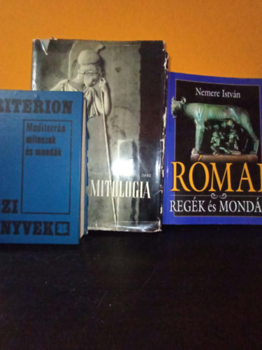 Szabó György, Nemere István, Trencsényi-Waldapfel Imre: 3 db. mű a mitológiákról: Mitológia, Római regék és mondák, Mediterrán mítoszok és mondák antikvár