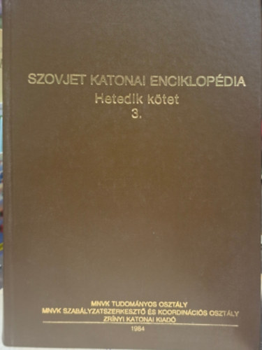 Szovjet katonai enciklopédia VII / 3. SZ-ZS antikvár