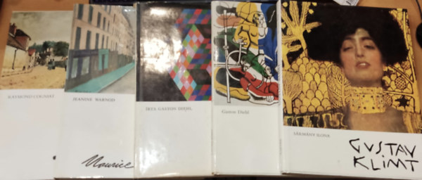 Raymond Cogniat, Jeanine Warnod, Gaston Diehl, Sármány Ilona: 5 db festő életrajz: Fernand Léger + Vasarely + Sisley + Maurice Utrillo + Gustav Klimt antikvár
