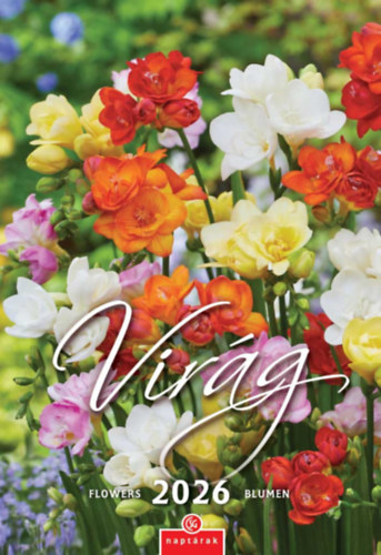 Virág falinaptár - 21x32 cm - 2026 naptár