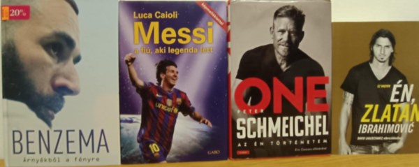 David Lagercrantz, Luca Caioli, Peter Schmeichel: Futballista életrajzi könyvcsomag / Peter Schmeichel - One, az én történetem Messi, Benzema - Árnyékból a fényre, Én, Zlatan Ibrahimovic antikvár