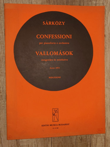 Sárközy István: Confessioni/Vallomások - Dedikált antikvár