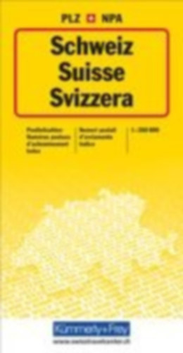 Schweiz, Postleitzahlenkarte idegen