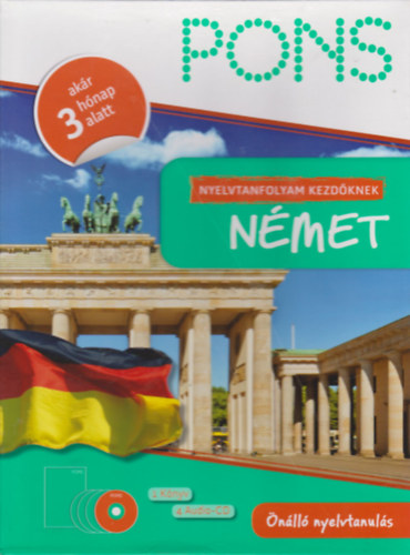Christine Breslauer: Pons német nyelvtanfolyam kezdőknek (könyv + 4 CD)- dobozban antikvár