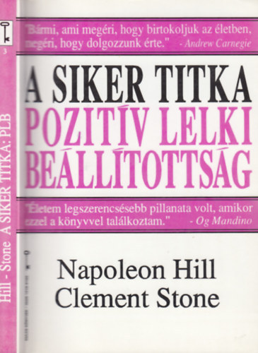 Napoleon Hill, W. Clement Stone, Jánossy Ilona (ford.): A siker titka: pozitív lelki beállítottság (Success Through a Positive Mental Attitude) - Kulcs Könyvek 3. antikvár