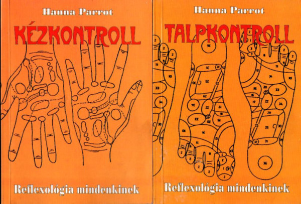 Hanna Parrot: 2 db reflexológia könyv: Kézkontroll + Talpkontroll antikvár