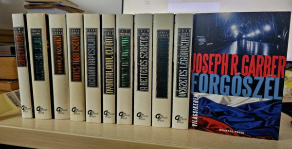 G. M. Ford, Charles Litchman, Joseph Finder, David Lindsey, Peter Robinson, Patricia Lewin, J. F. Freedman, Joseph R. Garber, John J. Nance, Világsikerek sorozat: 11db krimi, KÖNYVMENTŐ AJÁNLAT: Sötét folyó+ Életre-halálra+ Kódolt üzenet+ Nincs több esély+ Démoni kapcsolat+ Nyomtalanul eltűnt+ Bukott bálványok+ Forgószél+ A rettegés szigete+ Végső megközelítés+ Végzetes légörvény antikvár