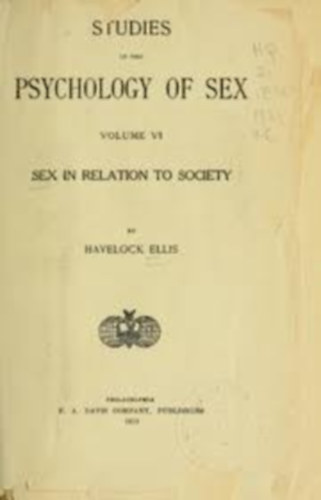 Havelock Ellis: Studies of the Psychology of sex - Volume V. antikvár