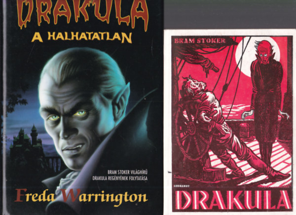 Freda Warrington, Bram Stoker: 2 db. Drakula könyv (Drakula - A halhatatlan + Drakuka (angol regény)) antikvár