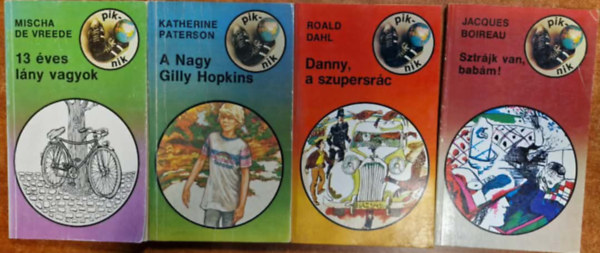 Peter Hartling, Roald Dahl, Freddy De Vree, Jacques Boireau: 4db Piknik könyvek: A Nagy Gilly Hopkins, Danny, a szupersrác,Sztrájk van, babám!,13 éves lány vagyok antikvár