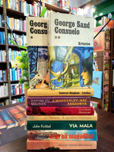 Theodore Dreiser, Eric Knight, John Knittel, Jean De La Fontaine, Flaubert Gustave, Daphne Du Maurier, Maugham Somerset W., Somerset Maugham, Sand George: Világirodalom 8 darabos KÖNYVMENTŐ AJÁNLAT:  Carrie, drágám..., Légy hű önmagadhoz, Via Mala, A szerelmes kurtizán, Bovaryné antikvár