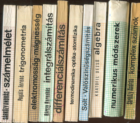 Sárközy András, Kis Ottó-Kovács Margit, Kratofil Dezső, Solt György, Bakonyi Gábor, Bárczy Barnabás, Sas Elemér-Skrapits Lajos, Pogáts Ferenc: 10 db kötet a Bolyai könyvekből antikvár