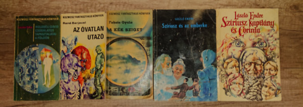 Laczkó Géza, René Barjavel, Fekete Gyula, László Endre: 5 db klasszikus kiadású sci-fi: Holdbeli Dávid csodálatos tapasztalatai a Földön, Az óvatlan utazó, A kék sziget, Szíriusz és az emberke, Szíriusz kapitány és a Corinta antikvár