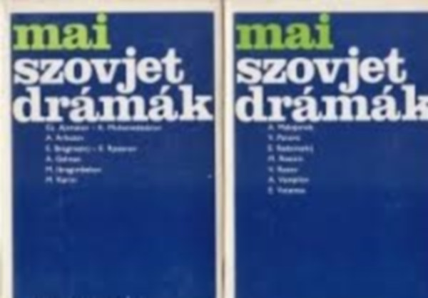 Európa Könyvkiadó: Mai szovjet drámák I-II. antikvár