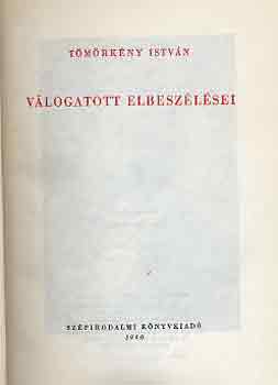 Tömörkény István: Tömörkény István válogatott elbeszélései antikvár