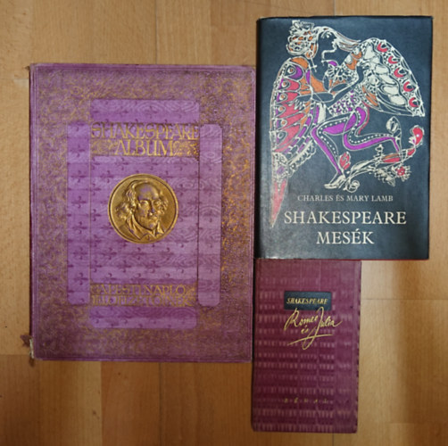William Shakespeare: 3 szép kiállítású kötet Shakespeare-tól/ről: Rómeó és Júlia, Mesék, Shakespeare-album antikvár