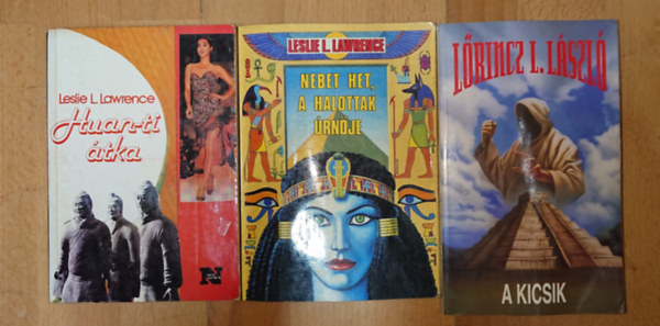 Lőrincz L. László, Leslie L. Lawrence: 3 könyv Leslie L. Lawrence-től: A kicsik, Huan-Ti átka, Nebet het, a halottak úrnője antikvár