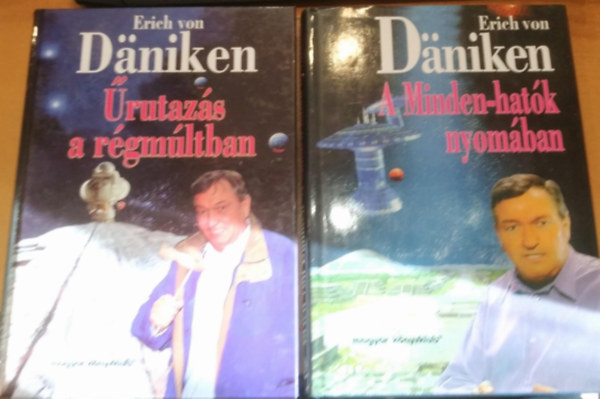 Erich von Däniken: 2 db Daniken sci-fi : Űrutazás a régmúltban + A Minden-hatók nyomában antikvár