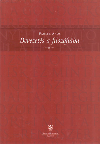 Pauler Ákos: Bevezetés a filozófiába könyv