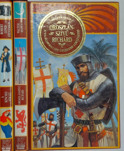 Robert Lewis Stevenson, Walter Scott: 2 db. A világirodalom legszebb történetei (Oroszlánszívű Richárd + A kincses sziget) antikvár