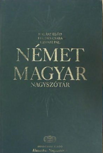 Halász-Földes-Uzonyi: Magyar-német nagyszótár antikvár