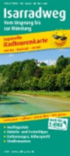 Isarradweg 1 : 50 000. Von der Quelle bis zur Mündung idegen