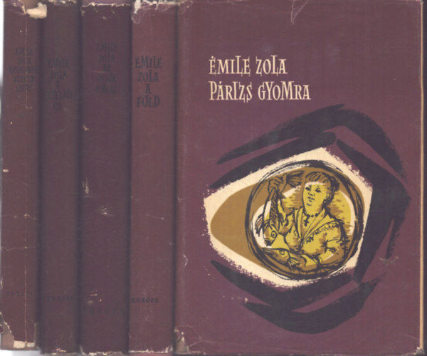 Émile Zola: 5 db Émile Zola kötet: Párizs gyomra - A Föld - Az összeomlás - A kegyelmes úr - Rougonék szerencséje antikvár