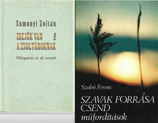 2 db könyv, Somogyi Zoltán: Idejük van a zsoltároknak, Szabó Ferenc: Szavak forrása csend antikvár