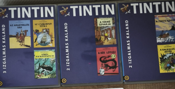 3db Tintin DVD - 1-3. rész (a részek címei a leírásban) antikvár