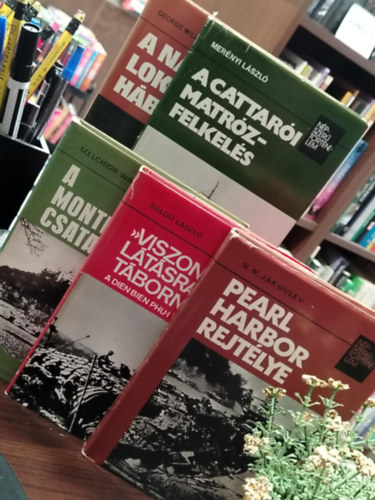 Merényi László, George Millar, N.N. Jakovlev, Salgo László, Melchior Wankowicz: KÖNYVMENTŐ AJÁNLAT, 5 db. Népszerű történelem. A cattarói matrózfelkelés, A nagy lokátorháború, Pearl Harbor rejtélye, Viszontlátásra tábornokom!, A monte cassinó-i csata antikvár