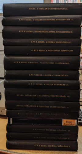 G. W. F. Hegel: 15 db G. W. F. Hegel: Enciklopédia I-III.: A logika + A természetfilozófia + A szellem filozófiája; A szellem fenomenológiája; A jogfilozófia alapvonalai; Előadások a Világtörténet filozófiájáról antikvár