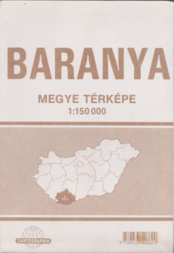 Baranya megye térképe (1:150 000) antikvár