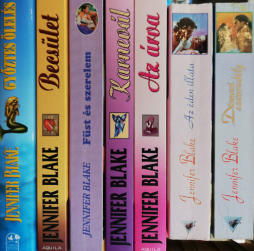 Jennifer Blake: 7 darab Jennifer Blake könyv ( Démoni szenvedélyek , Az éden illata , Az árva , Karnevál , Füst és szerelem , Becsület , Győztes ölelés ) antikvár