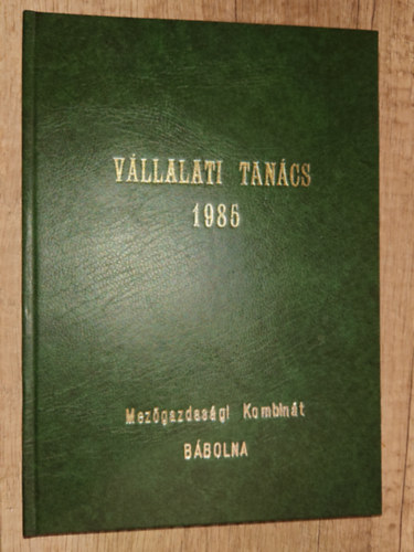 Vállalati tanács 1985 antikvár
