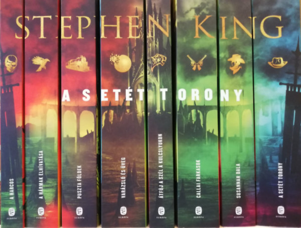 Stephen King: A setét torony sorozat teljes (1. A harcos, 2. A hármak elhívatása, 3. Puszta földek, 4. Varázsló és üveg, 4,5. Átfúj a szél a kulcslyukon, 5. Callai farkasok, 6. Susannah dala, 7. A setét torony ) könyv