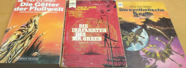Philip José Farmer: 3 db Philip José Farmer: Die Götter der Flusswelt (4256) + Die Irrfahrten des Mr. Green (3127) + Die Synthetische Seele (3326)(3 kötet) antikvár