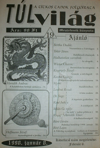 Szűcs Alfréd (szerk.): Túlvilág 19. szám könyv