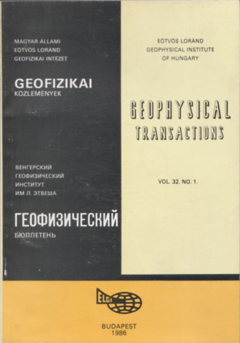 Müller Pál: Geofizikai Közlemények Vol. 32/1-4. (Teljes évfolyam, 4 kötetben) antikvár