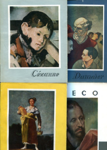 Több szerző: 4 db Művészet Kiskönyvtára kötet: Daumier - Cézanne - Goya - Greco antikvár