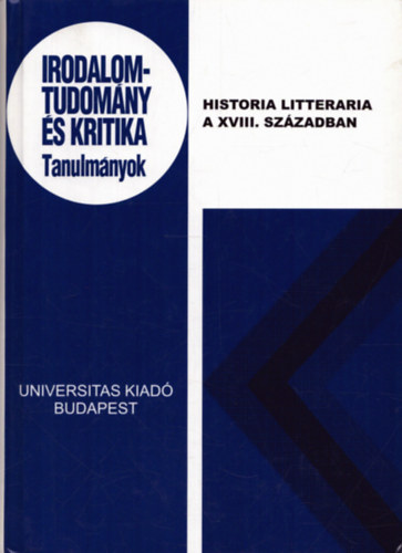 Historia Litteraria a XVIII. században antikvár