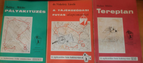 Dr. Vizkelety László, Halász Miklós: 3 db A tájékozódási futás kiskönyvtára: Pályakitűzés + A tájékozódási futás alapismeretei + Tereptan antikvár