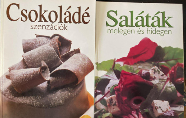 2 db könyv Csokoládé szenzációk + Saláták melegen és hidegen antikvár