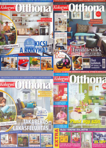 Szűcs Eszter (főszerk.): 4 db Kiskegyed Otthon magazin: 2010. augusztus, 2018. október-november, 2019. február-március, 2019. június-július antikvár